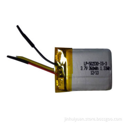 Poly Battery, 502530, with 360mAh Capacity